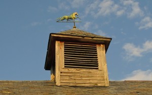 Cupola atop barn at Full and By Farm in Essex, NY