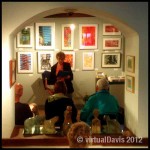 Judith Moore reading a poem at the Adirondack Art Association in Essex, NY on June 12, 2012.