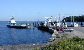Essex-Charlotte ferry crossing, Charlotte dock.